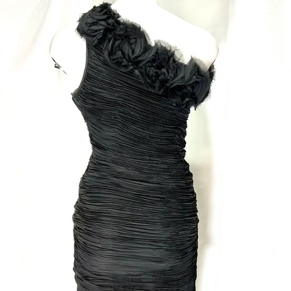Calvin Klein SILK One Shoulder Cocktail Mini Party 2 NWT Prom Wedding - Picture 3 of 12